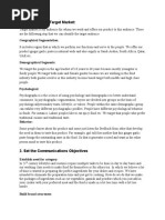 1.identifying The Target Market:: Geographical Segmentation