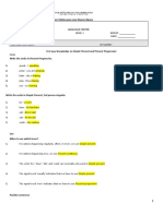 Test Your Knowledge On Simple Present and Present Progressive Write The Verbs in Present Progressive