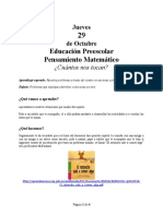 P - MATEMÁTICO-CUÁNTOS NOS TOCAN - Jueves 29 Octubre 2020