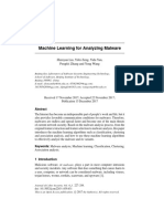 Machine Learning For Analyzing Malware: Zhenyan Liu, Yifei Zeng, Yida Yan, Pengfei Zhang and Yong Wang