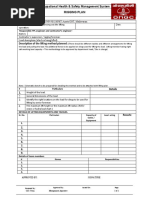 Occupational Health & Safety Management System Rigging Plan: Description of The Lifting Method Planned