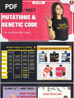 Mutations and Genetic Code