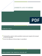 Module 1A Spreadsheets and Numbers