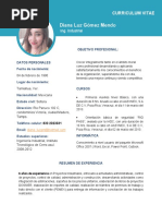 CV Diana Luz Gomez Mendo