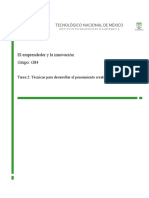 El Emprendedor y La Innovación Unidad 2 Tarea 2