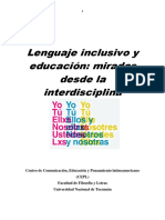 Lenguaje Inclusivo y Educacion