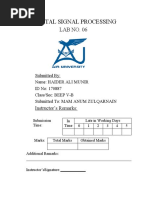 Digital Signal Processing Lab 7