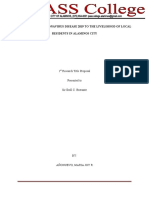 The Impact of Coronavirus Disease 2019 To The Livelihood of Local Residents in Alaminos City