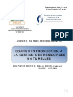 Cours l3 Intro À La Gestion Des Ressources Naturelles