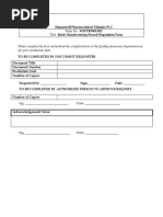 Batch Manufacturing Record Requisition Form