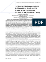 Simulation of Partial Discharges in Solid Dielectric Material: A Study On PD Magnitudes To The Parallel and Perpendicular Axis of A Cylindrical Cavity