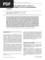 Sesbania Grandiflora Leaves in Experimental: Anxiolytic and Anticonvulsive Activity of Animals