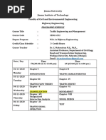 Jimma University Programm Schedule