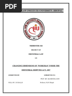 Changing Dimensions of Workman' Under The Industrial Disputes Act, 1947
