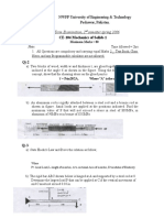 Mid (Term Examination, 2 Semester Spring 2006: CE-104 Mechanics of Solids-1