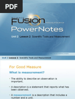 Unit 2: Lesson 2 Scientific Tools and Measurement