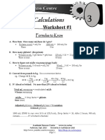 Dosage Calculations 3 Worksheet 1