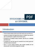 4 Inventory Planning and Control