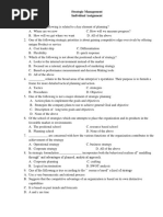 Stategic Managemment Assignmnent II Objective Part