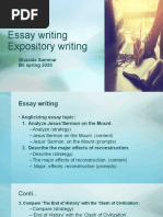 Essay Writing Expository Writing: Ghazala Sammar Bs Spring 2020