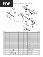 WA Beretta M92FS Elite 2 Parts List