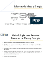 Balances de Masa y Energía