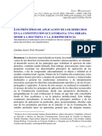 Os Principios de Aplicación de Los Derechos en La Constitución Ecuatoriana Una Mirada Desde La Doctrina Y La Jurisprudencia