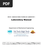 Laboratory Manual: Department of Mechanical Engineering