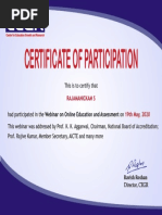 Certificate of Participation