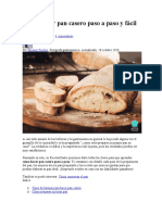 Cómo Hacer Pan Casero Paso A Paso y Fácil