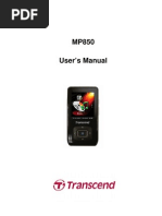 Transcend MP850 User Manual