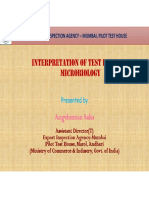 Interpretation of Result - Microbiologyby Mr. Angshuman Saha, Assistant Director, EIA