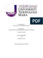 Chm256 - Experiment 1 - Standardization of HCL With Na2co3 Primary Standard