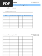 Succession Planning Template