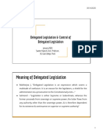 Legislative Powers of Administration - Delegated Legislation & Control of Delegated Legislation PDF