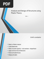 Analysis and Design of Structures Using Plastic Theory: Unit - 1