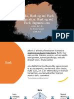 Banks, Banking and Bank Regulation: Banking and Bank Organizations