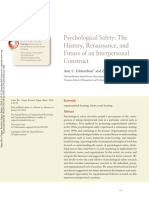 Edmondson Lei - 2014 Psychological Safety - The History, Renaissance, and Future of An Interpersonal Construct PDF