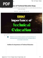 12 Importance of Technical Education Essay - The College Study