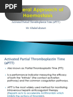 Activated Partial Thromboplastin Time (aPTT) Mr. Khaled Alzatari