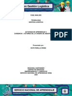 3-1 Evidencia 1 ACTORES DE LA CADENA DE ABASTESTECIMIENTO