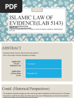 Islamic Law of Evidence-Section 106-112 Syariah Court Evidence (Federal Territories) Act 1997