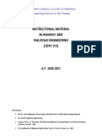 Unit 7 - Geometric Design For Highway and Railways (Alignments)