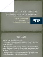 Pembuatan Tablet Dengan Metode Kempa Langsung