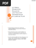 Shell Momentum Balance Flow of Falling Film