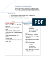 Classroom Management Plan