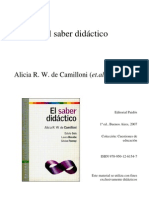 CAMILLONI. El Saber Didáctico.