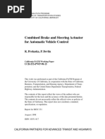 Combined Brake and Steering Actuator For Automatic Vehicle Control