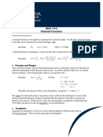 Math 1314 Rational Functions Rational Functions: Domains and Ranges