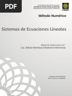 Sistemas de Ecuaciones Lineales